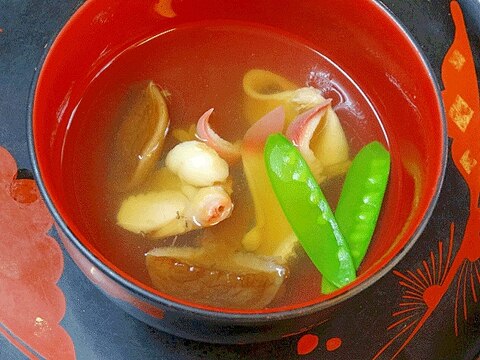 割烹風・本格吸い物☆　「ホッキ貝の吸い物」